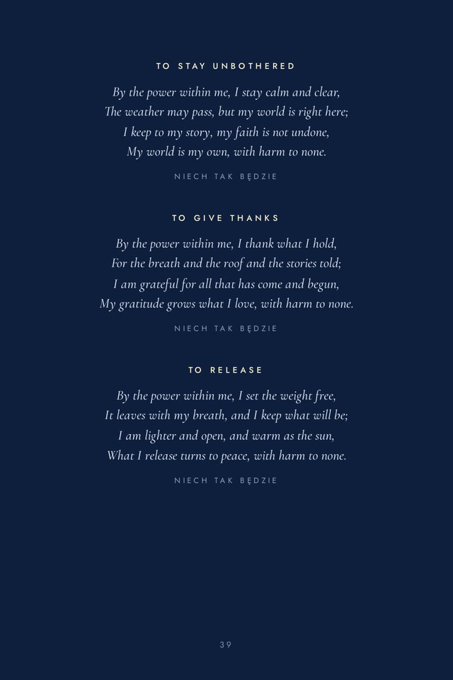 A page of three short rhymed spoken spells