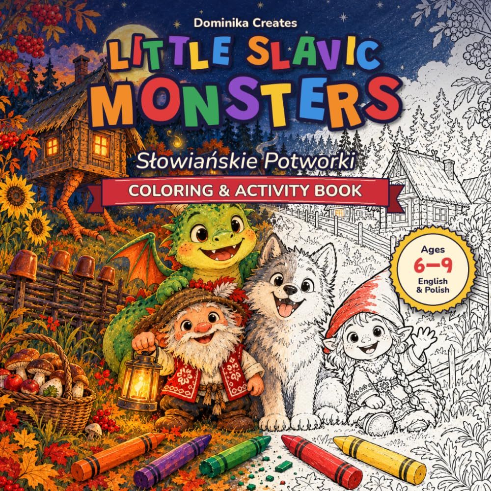 Little Slavic Monsters coloring and activity book cover