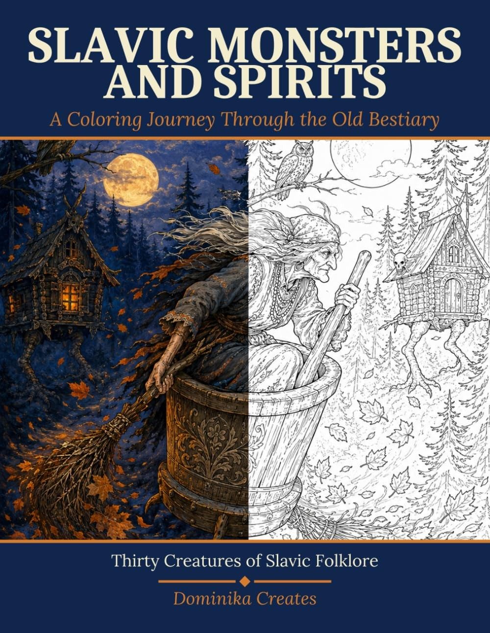 Slavic Monsters and Spirits coloring book cover