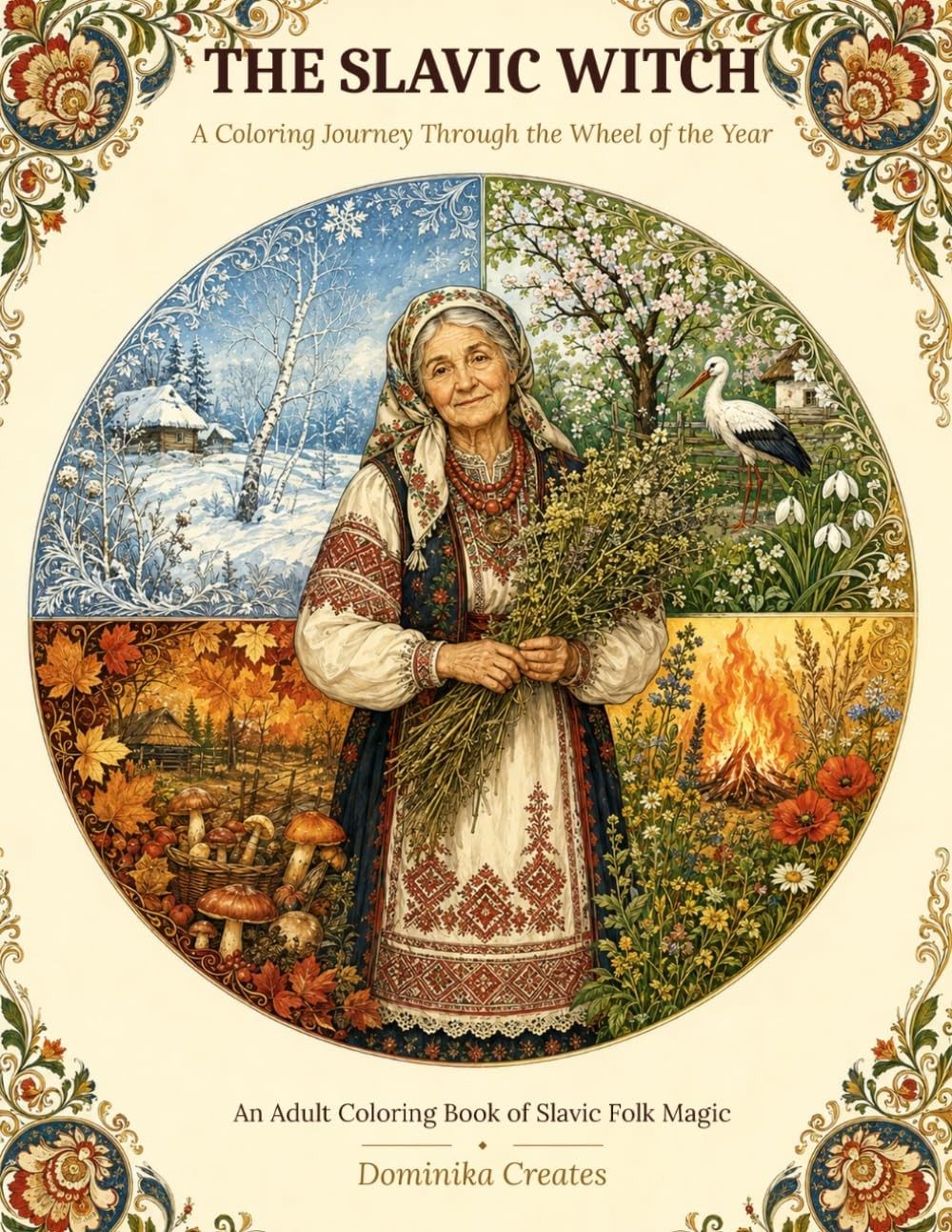 The Slavic Witch coloring book cover