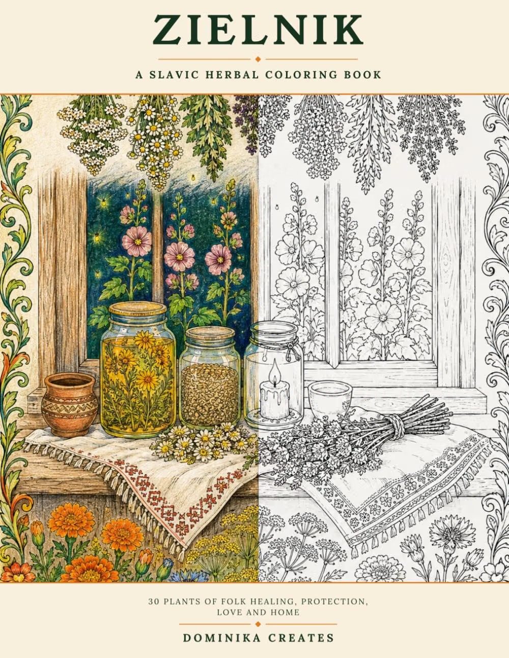 Zielnik: A Slavic Herbal Coloring Book cover